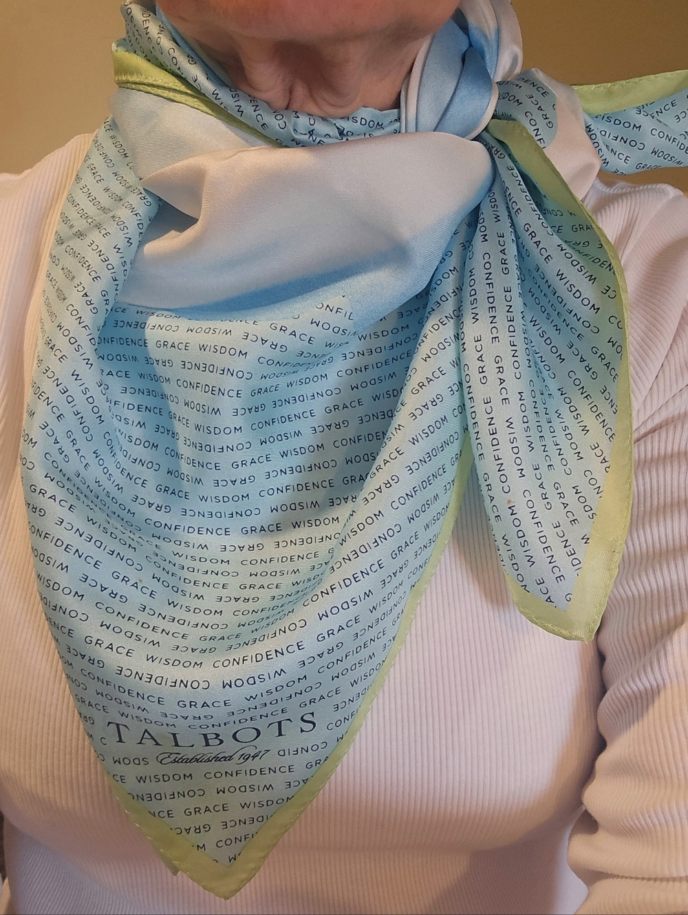 Talbots 100% Silk Scarf. 35" Square